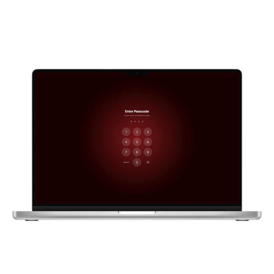 Passcode overlay shown by Don't Touch